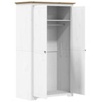 Kledingkast Bodo 99X53,5X173 Cm Massief Grenenhout Wit Bruin - Nordexa Home