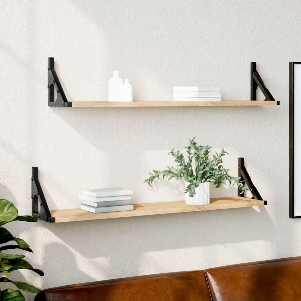 Wandplanken 80×15×15,5 cm – Bewerkt Hout Sonoma Eiken | Nordexahome - Nordexa Home