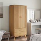 Kledingkast Olden 76,5X53X172 Cm Massief Grenenhout - Nordexa Home