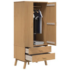 Kledingkast Olden 76,5X53X172 Cm Massief Grenenhout - Nordexa Home