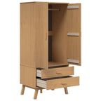 Kledingkast Olden 76,5X53X172 Cm Massief Grenenhout - Nordexa Home