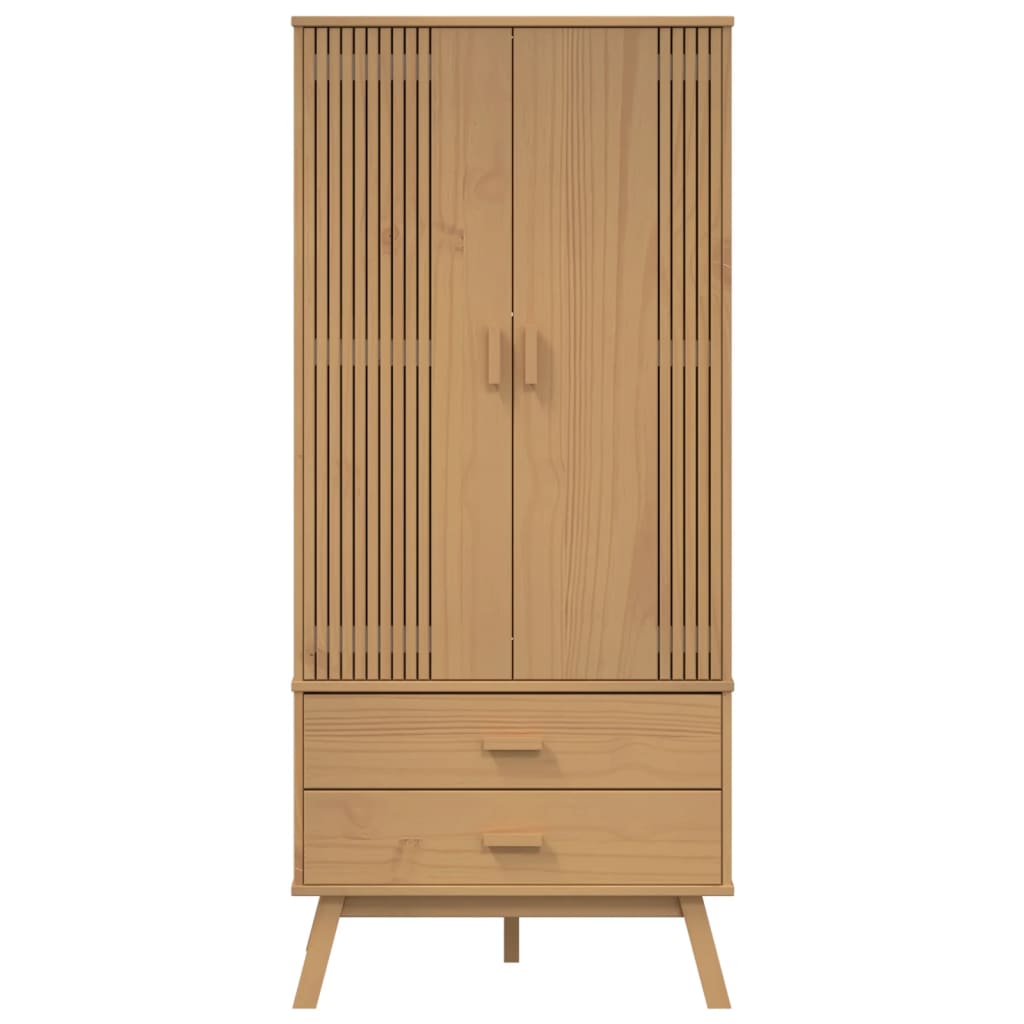 Kledingkast Olden 76,5X53X172 Cm Massief Grenenhout - Nordexa Home