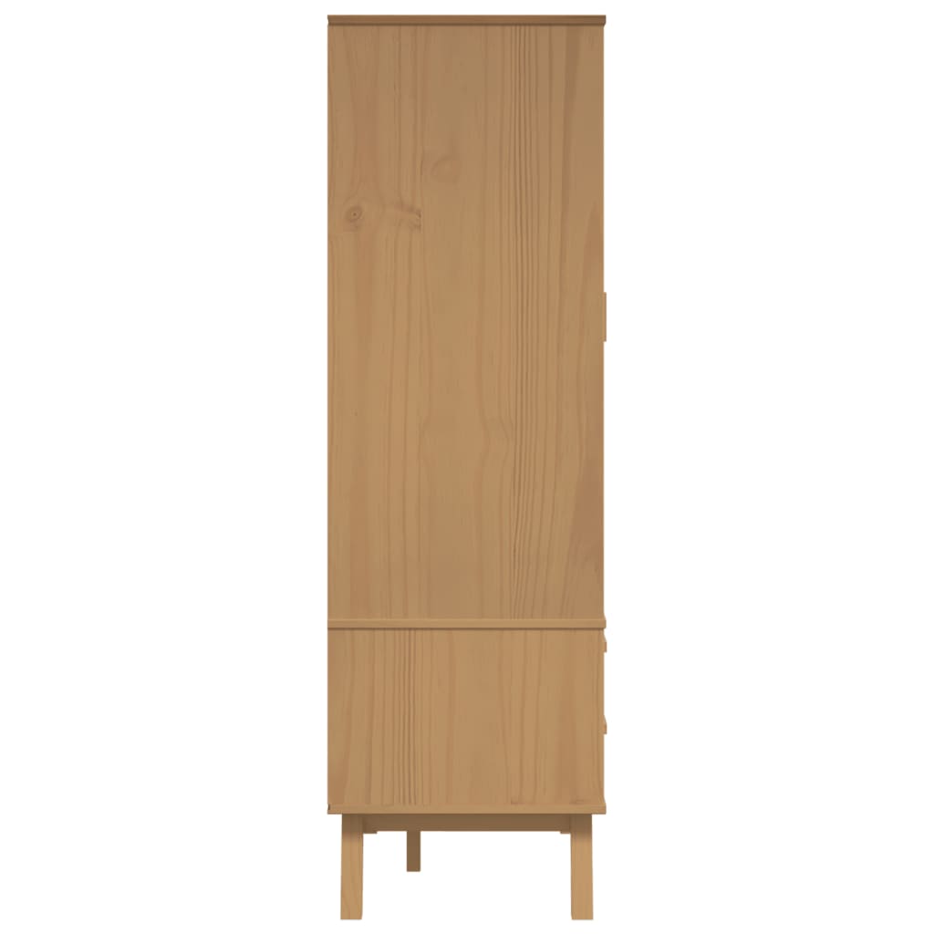 Kledingkast Olden 76,5X53X172 Cm Massief Grenenhout - Nordexa Home