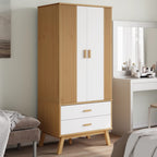 Kledingkast Olden 76,5X53X172 Cm Massief Grenenhout - Nordexa Home