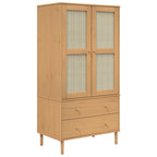 Kledingkast Senja 90X55X175 Cm Rattan Look Grenenhout - Nordexa Home
