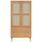 Kledingkast Senja 90X55X175 Cm Rattan Look Grenenhout - Nordexa Home
