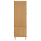 Kledingkast Senja 90X55X175 Cm Rattan Look Grenenhout - Nordexa Home