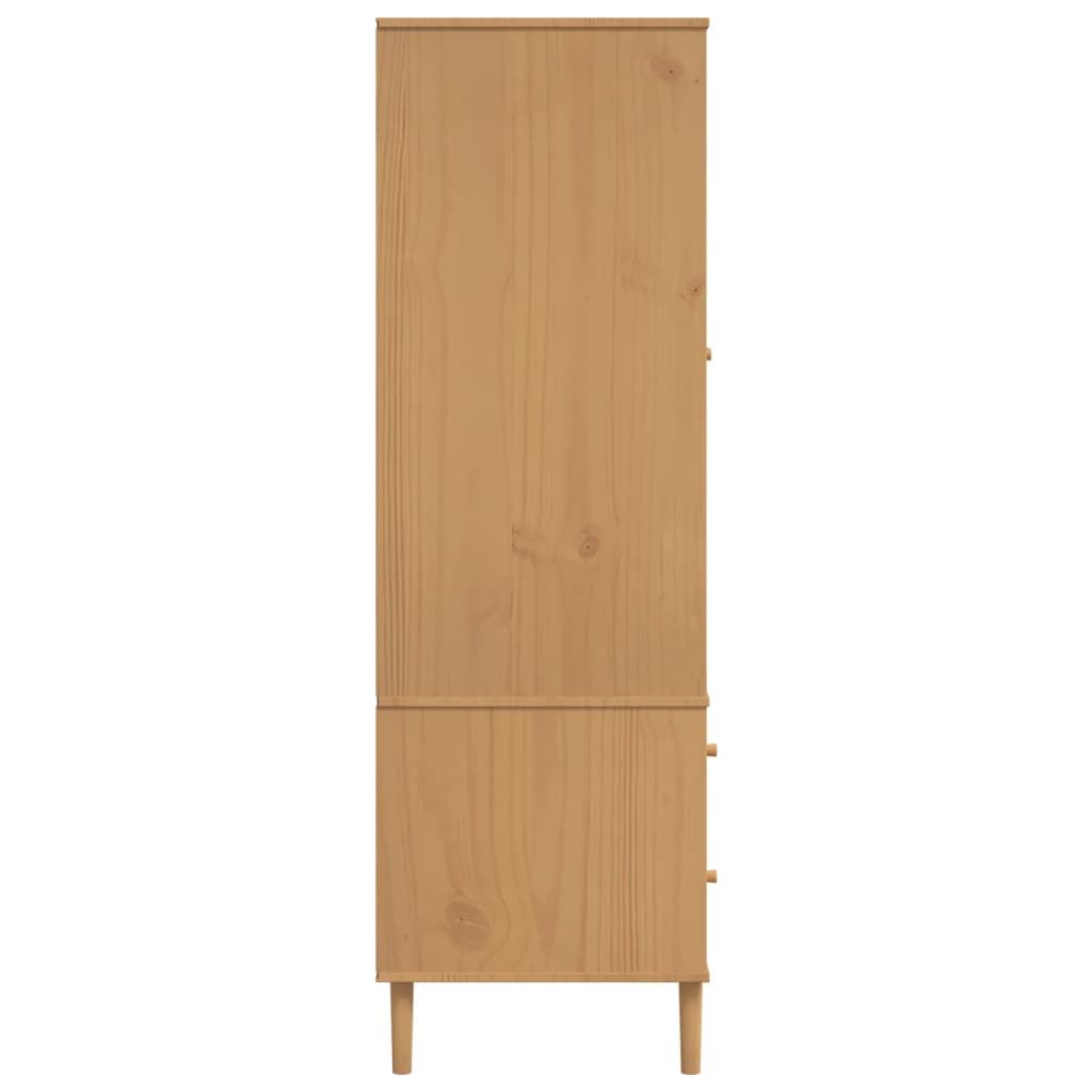 Kledingkast Senja 90X55X175 Cm Rattan Look Grenenhout - Nordexa Home