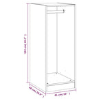 Kledingkast 48X41X102 Cm Bewerkt Hout - Nordexa Home