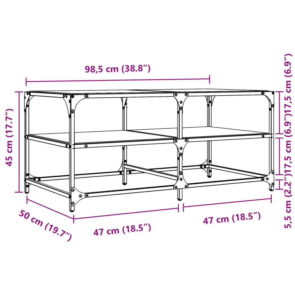Salontafel Glas & Staal  | Nordexahome - Nordexa Home