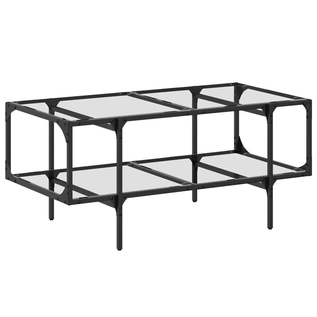 Salontafel Met Transparant Glazen Blad Staal – Compact | Nordexahome - Nordexa Home