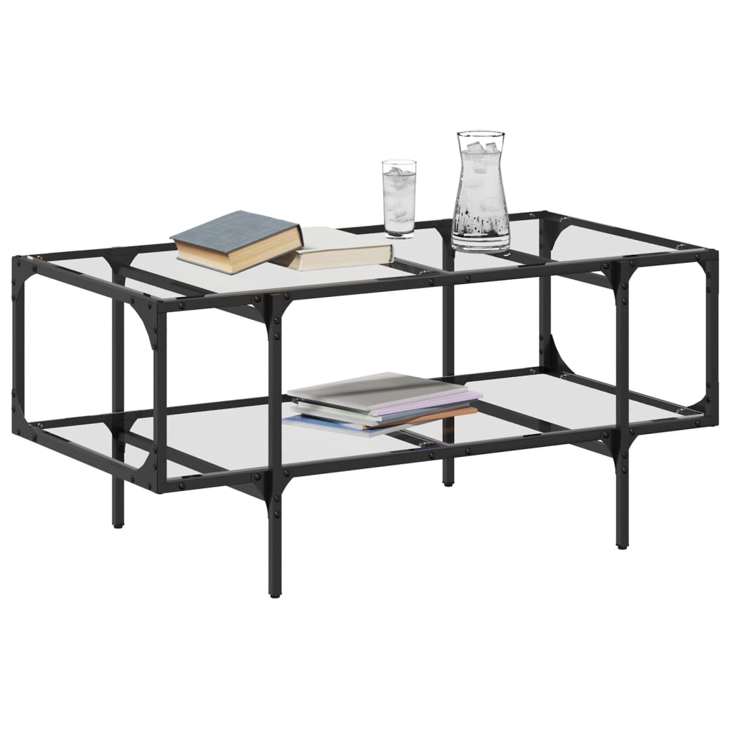 Salontafel Met Transparant Glazen Blad Staal – Compact | Nordexahome - Nordexa Home