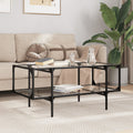 Salontafel Met Transparant Glazen Blad Staal – Compact | Nordexahome - Nordexa Home