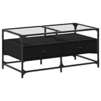 Salontafel Met Transparant Glazen Blad – Staal | Nordexahome - Nordexa Home