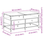 Salontafel Met Transparant Glazen Blad – Staal | Nordexahome - Nordexa Home