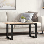 Eettafel 200X100X75,5 Cm Grenenhout En Staal - Nordexa Home