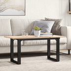 Eettafel 200X100X75,5 Cm Grenenhout En Staal - Nordexa Home