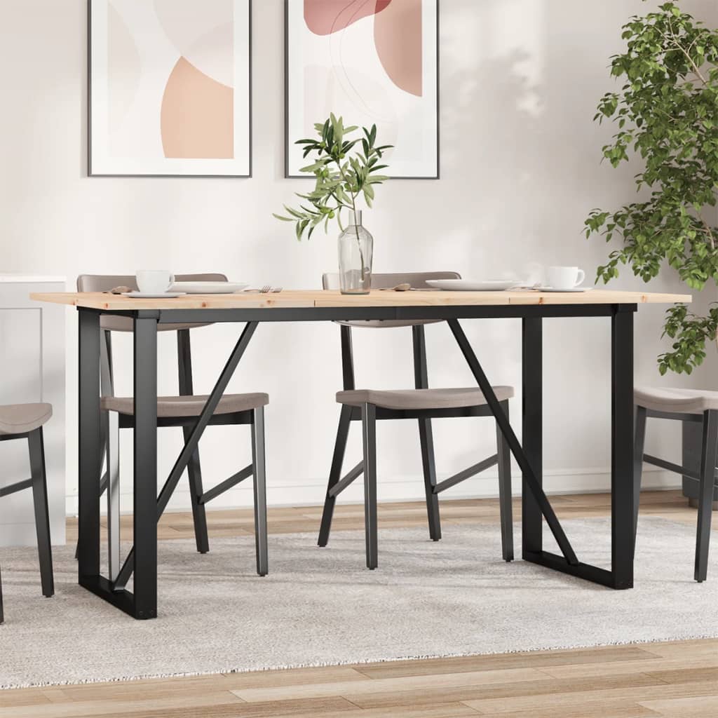 Eettafel 200X100X75,5 Cm Grenenhout En Staal - Nordexa Home