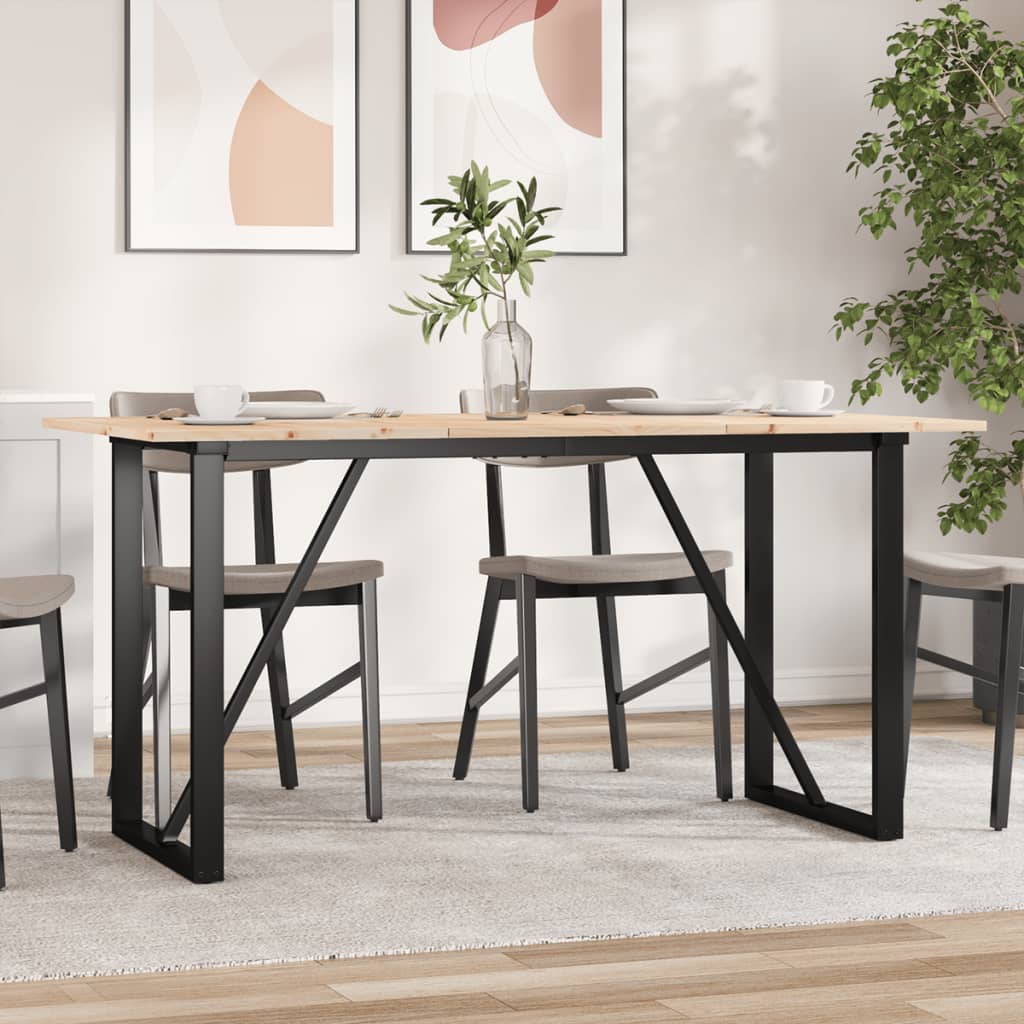 Eettafel 200X100X75,5 Cm Grenenhout En Staal - Nordexa Home