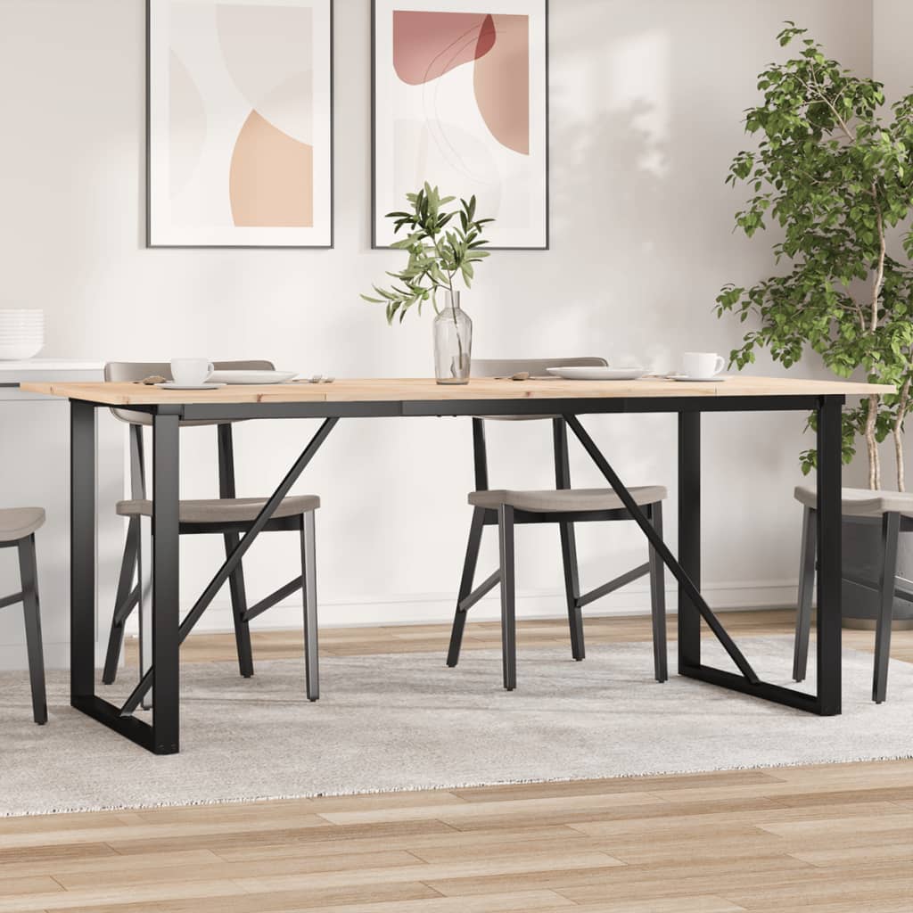 Eettafel 200X100X75,5 Cm Grenenhout En Staal - Nordexa Home
