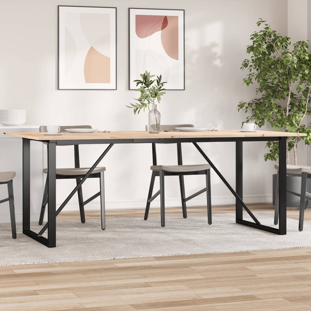 Eettafel 200X100X75,5 Cm Grenenhout En Staal - Nordexa Home