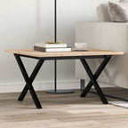 Eettafel 60X60X75,5 Cm Massief Grenenhout En Staal - Nordexa Home