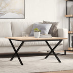 Eettafel 60X60X75,5 Cm Massief Grenenhout En Staal - Nordexa Home