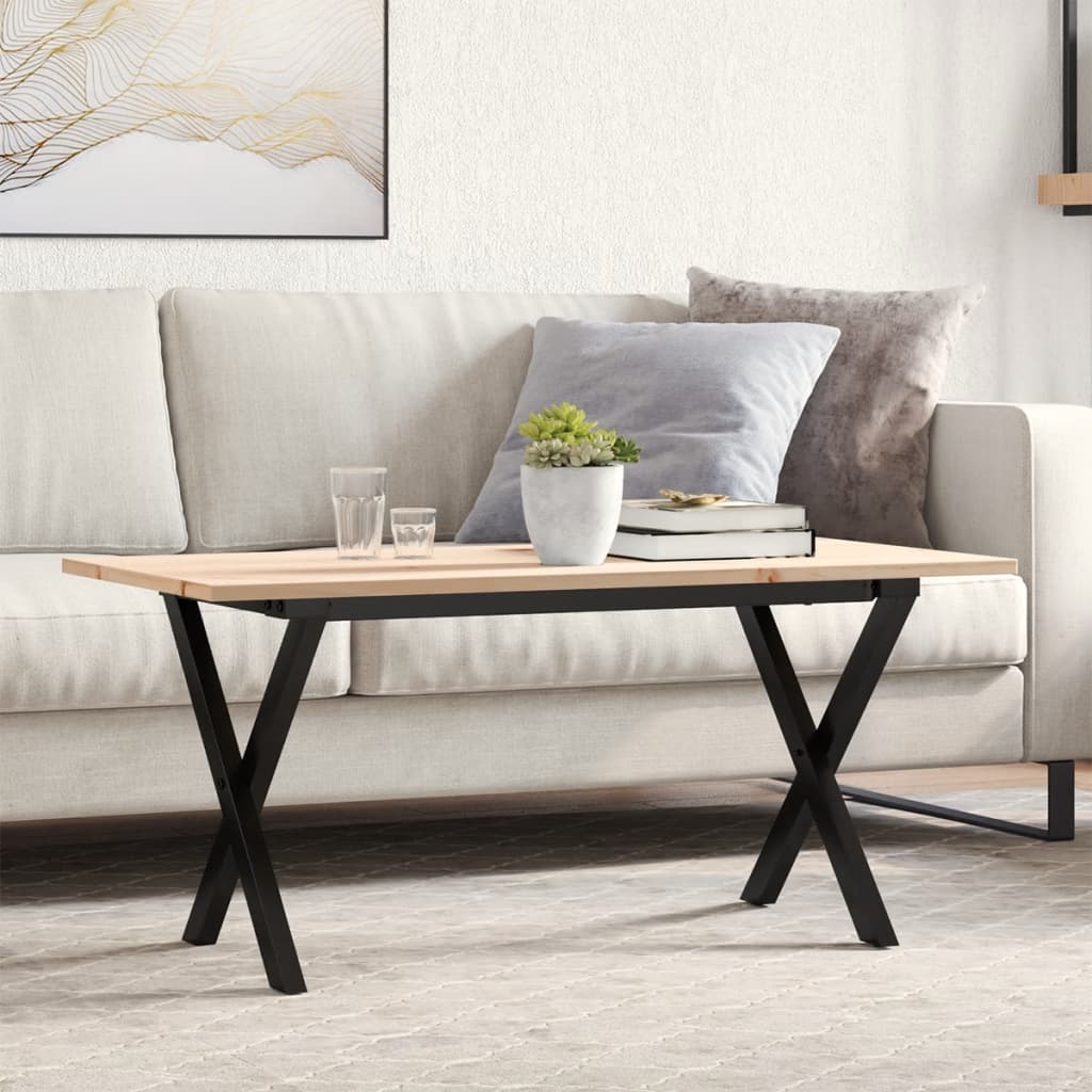 Eettafel 60X60X75,5 Cm Massief Grenenhout En Staal - Nordexa Home