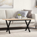Eettafel 60X60X75,5 Cm Massief Grenenhout En Staal - Nordexa Home