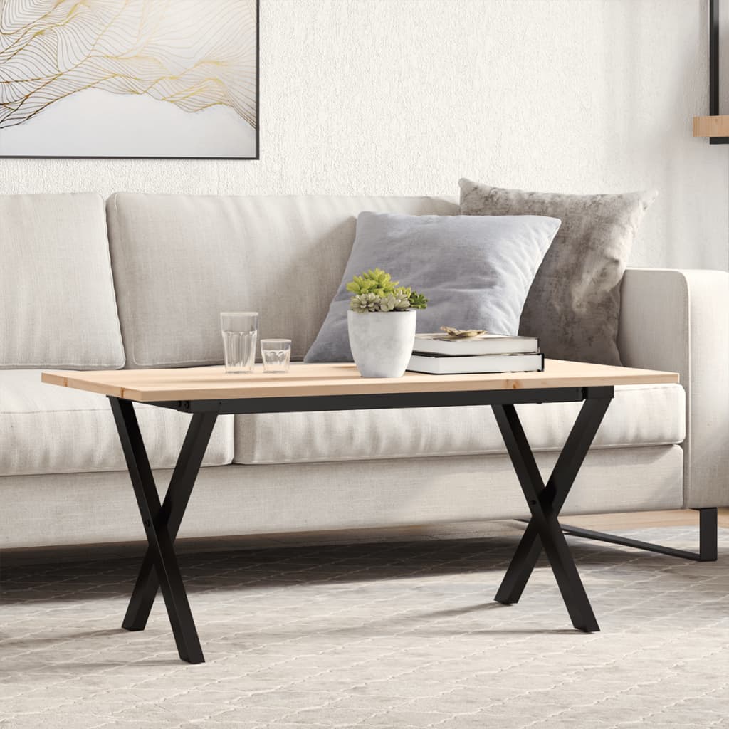 Eettafel 60X60X75,5 Cm Massief Grenenhout En Staal - Nordexa Home