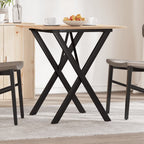 Eettafel 60X60X75,5 Cm Massief Grenenhout En Staal - Nordexa Home