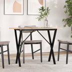 Eettafel 60X60X75,5 Cm Massief Grenenhout En Staal - Nordexa Home