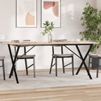 Eettafel 60X60X75,5 Cm Massief Grenenhout En Staal - Nordexa Home