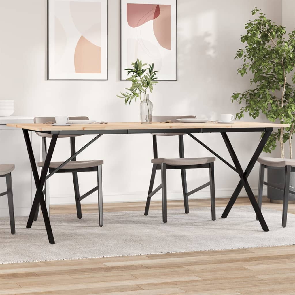 Eettafel 60X60X75,5 Cm Massief Grenenhout En Staal - Nordexa Home