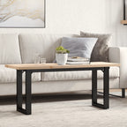 Eettafel 200X100X75,5 Cm Grenenhout En Staal - Nordexa Home