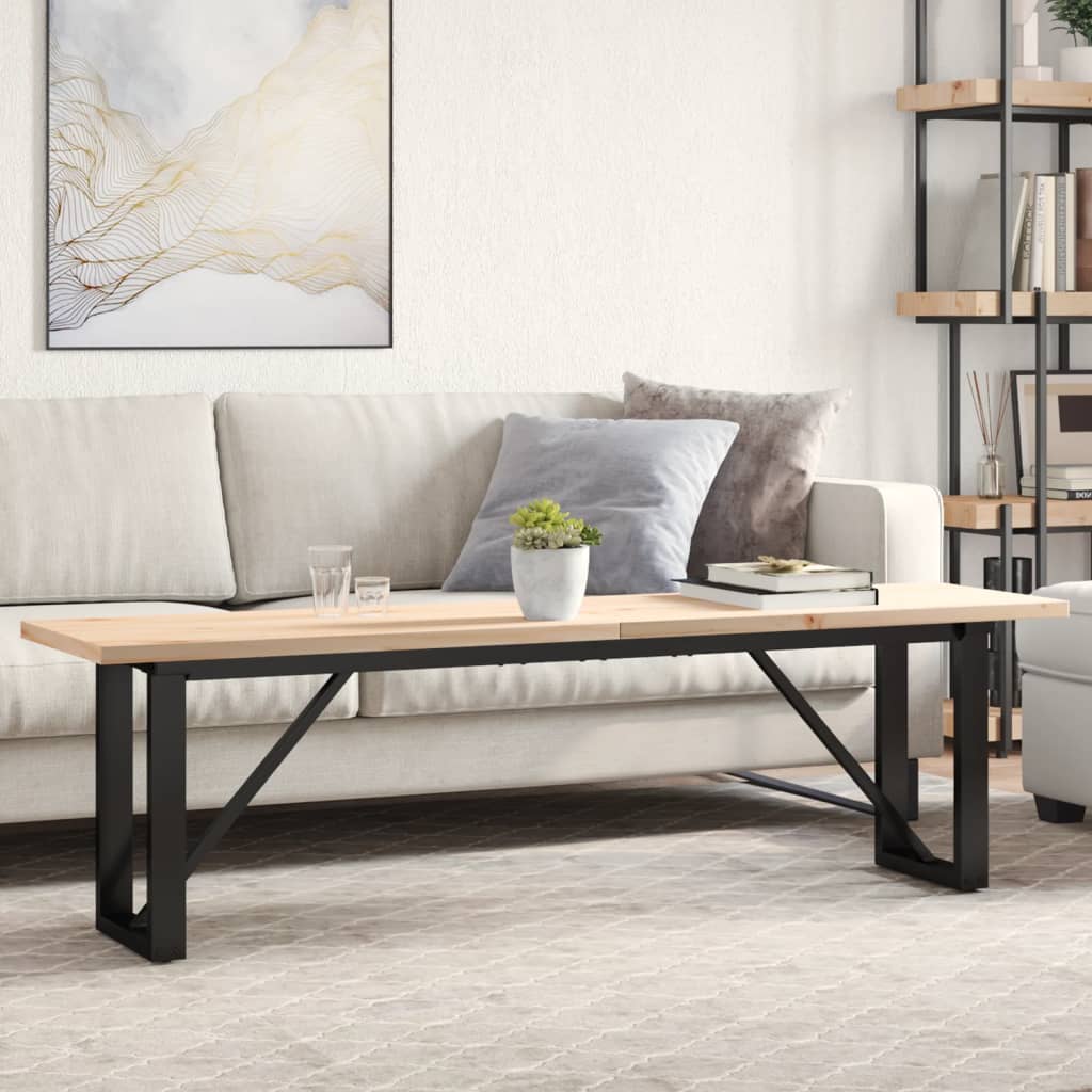 Eettafel 200X100X75,5 Cm Grenenhout En Staal - Nordexa Home