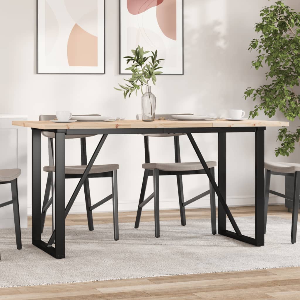 Eettafel 200X100X75,5 Cm Grenenhout En Staal - Nordexa Home