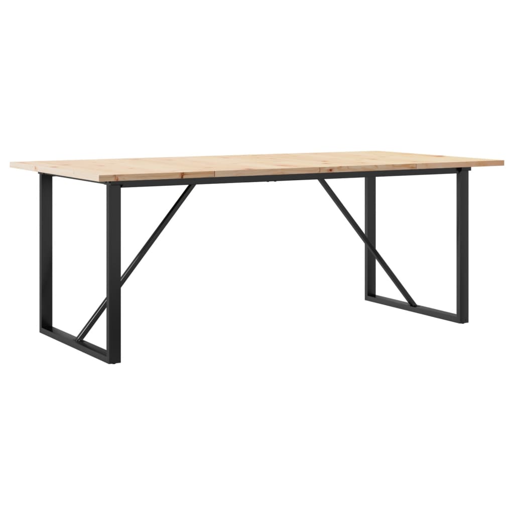 Eettafel 200X100X75,5 Cm Grenenhout En Staal - Nordexa Home