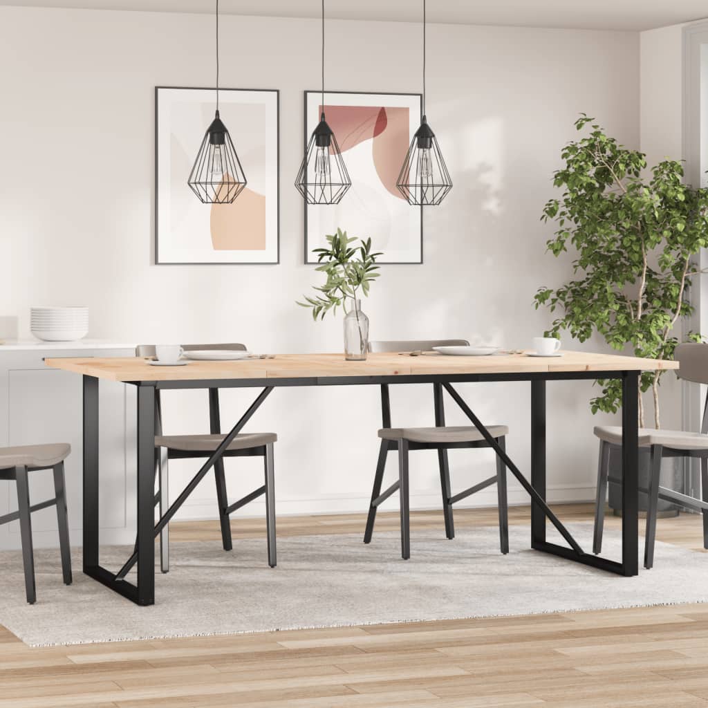 Eettafel 200X100X75,5 Cm Grenenhout En Staal - Nordexa Home