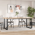 Eettafel 200X100X75,5 Cm Grenenhout En Staal - Nordexa Home