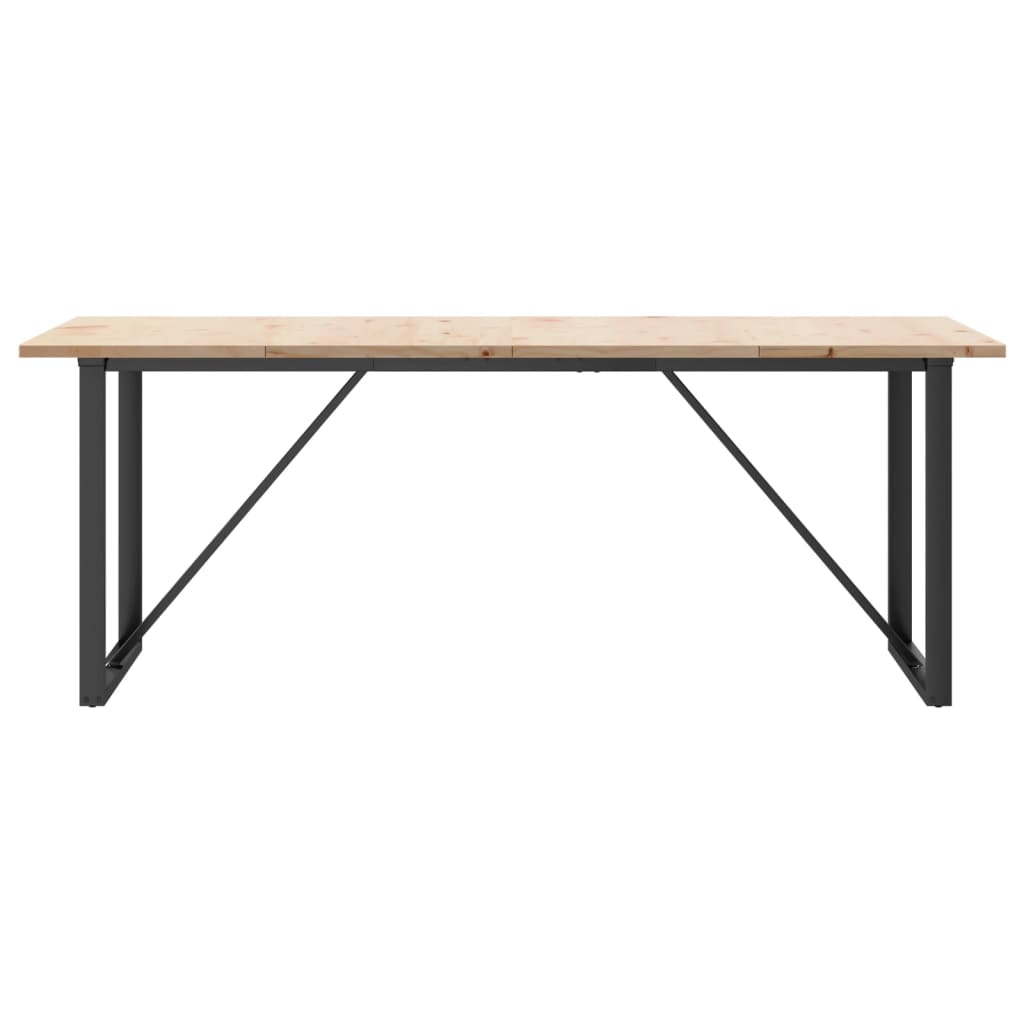 Eettafel 200X100X75,5 Cm Grenenhout En Staal - Nordexa Home