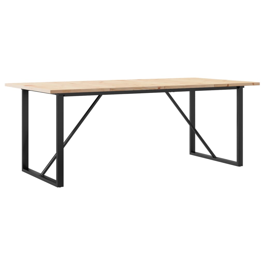 Eettafel 200X100X75,5 Cm Grenenhout En Staal - Nordexa Home