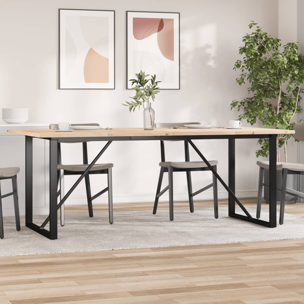 Eettafel 200X100X75,5 Cm Grenenhout En Staal - Nordexa Home