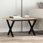 Eettafel 60X60X75,5 Cm Massief Grenenhout En Staal - Nordexa Home