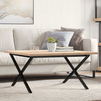 Eettafel 60X60X75,5 Cm Massief Grenenhout En Staal - Nordexa Home