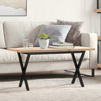 Eettafel 60X60X75,5 Cm Massief Grenenhout En Staal - Nordexa Home