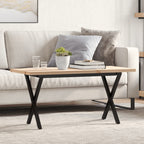 Eettafel 60X60X75,5 Cm Massief Grenenhout En Staal - Nordexa Home