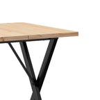 Eettafel 60X60X75,5 Cm Massief Grenenhout En Staal - Nordexa Home
