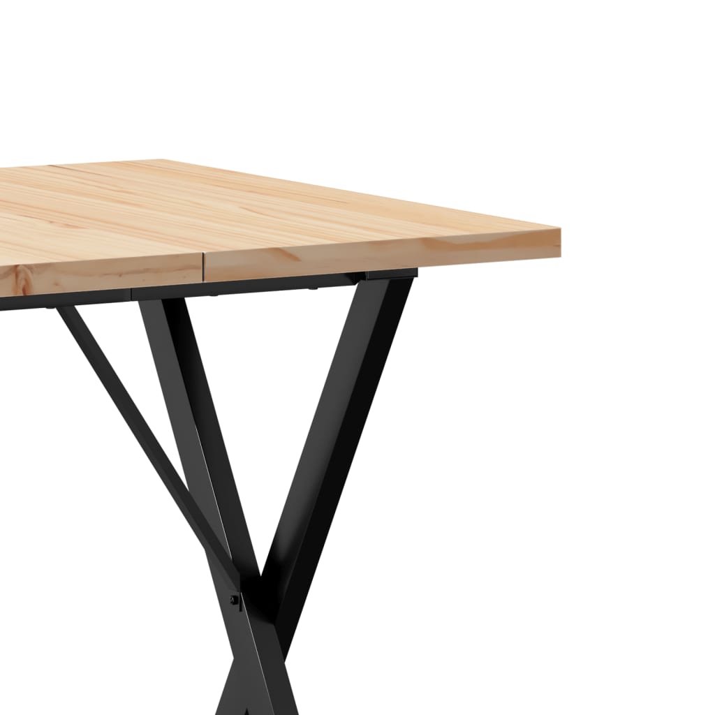 Eettafel 60X60X75,5 Cm Massief Grenenhout En Staal - Nordexa Home