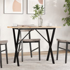 Eettafel 60X60X75,5 Cm Massief Grenenhout En Staal - Nordexa Home